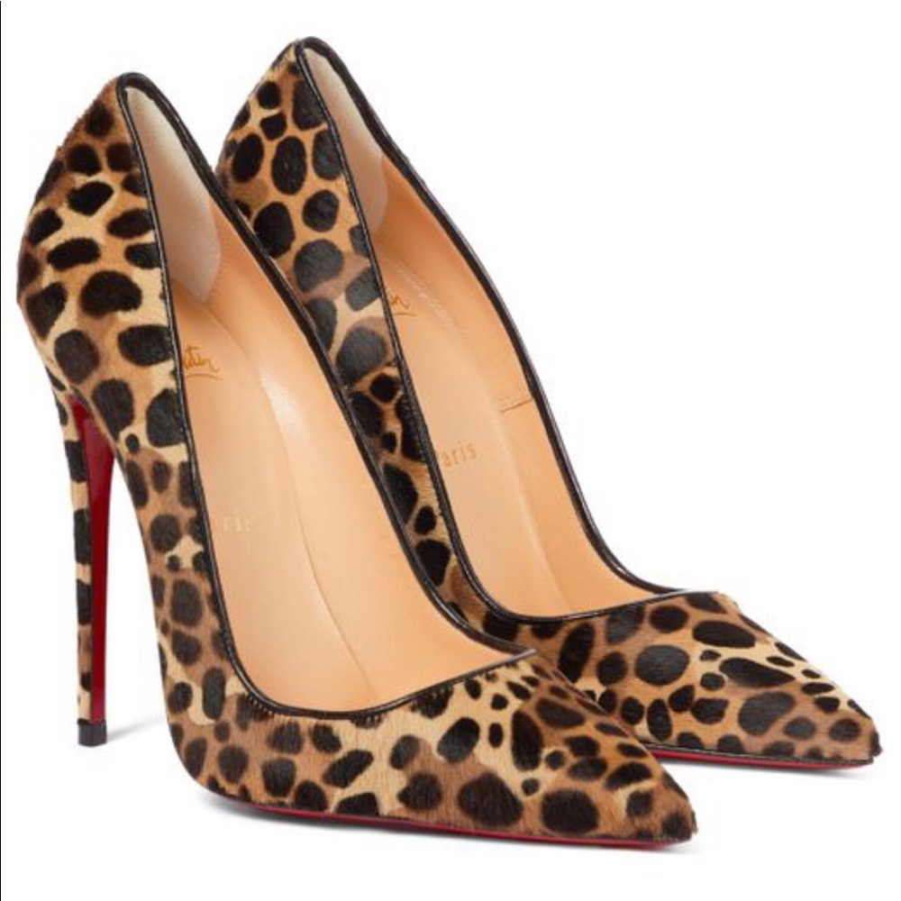 Christian Louboutin So Kate Leopard Pumps 38
